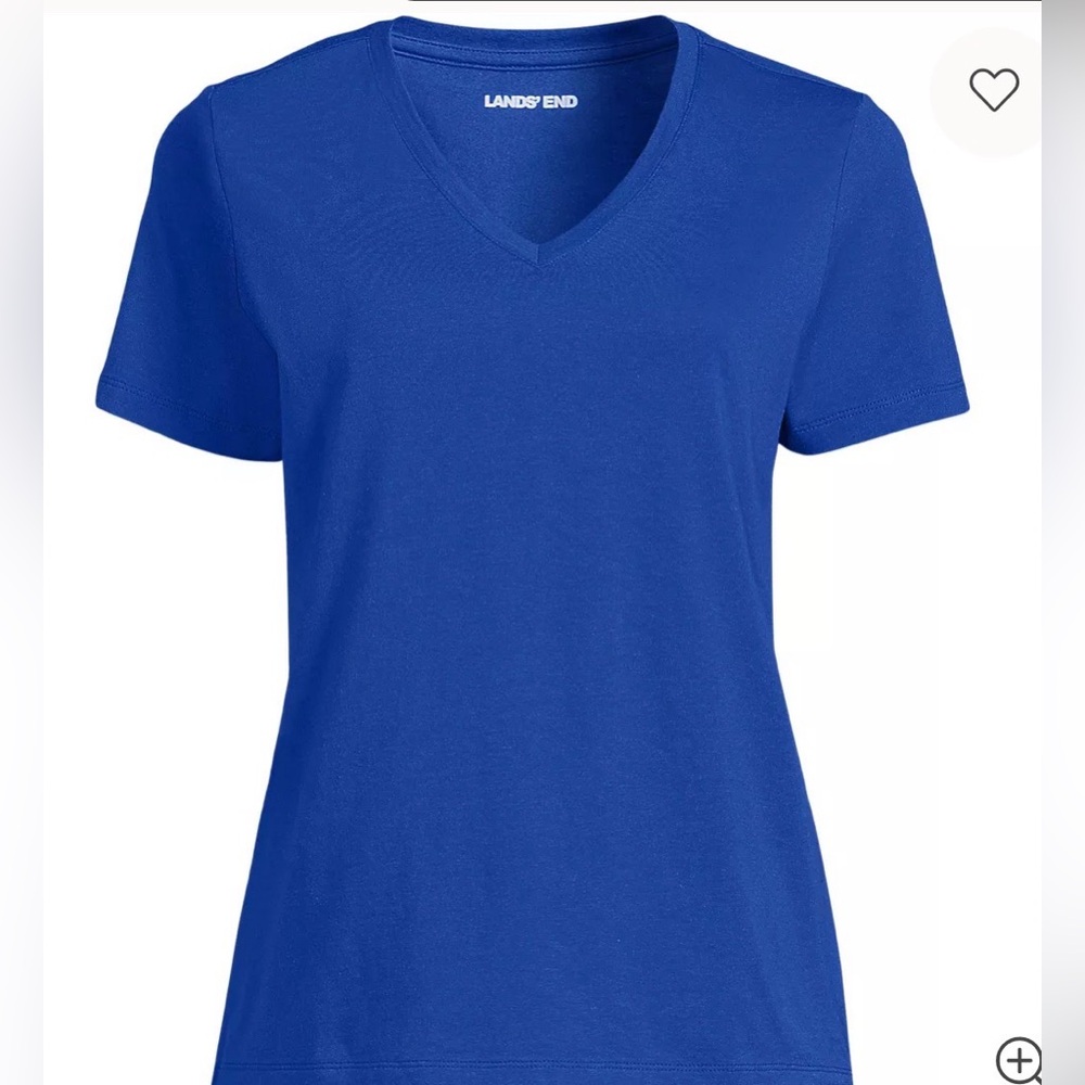 Lands' End Vibrant Blue Short Sleeve Tee